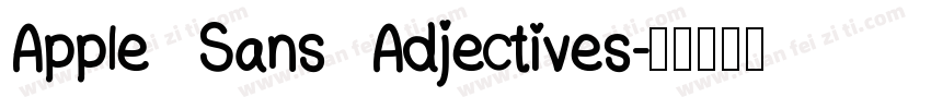 Apple Sans Adjectives字体转换